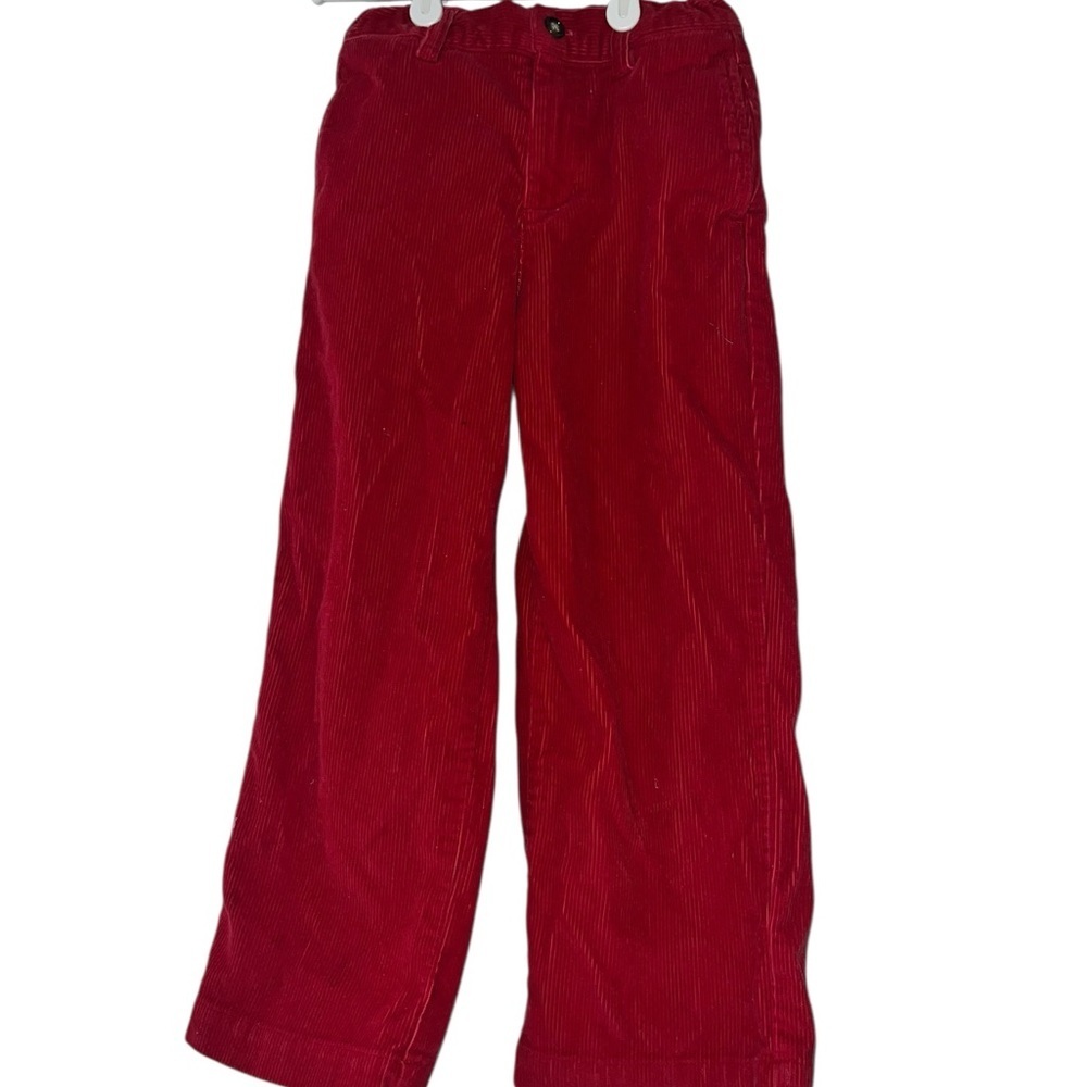 Vineyard Vines boys holiday Red relaxed fit Corduroy sz 5 adj waist